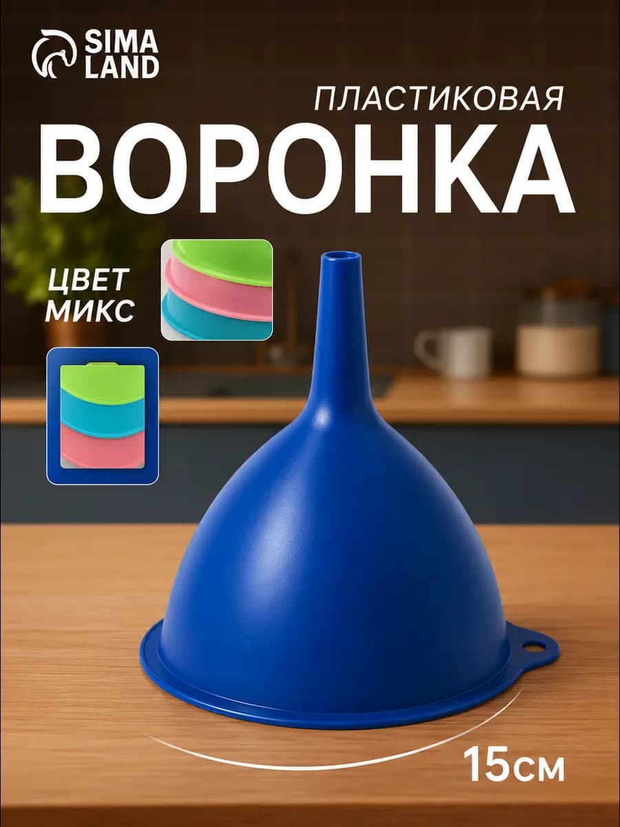 Воронка для банок и бутылок «Instar» d=15 см, пластиковая