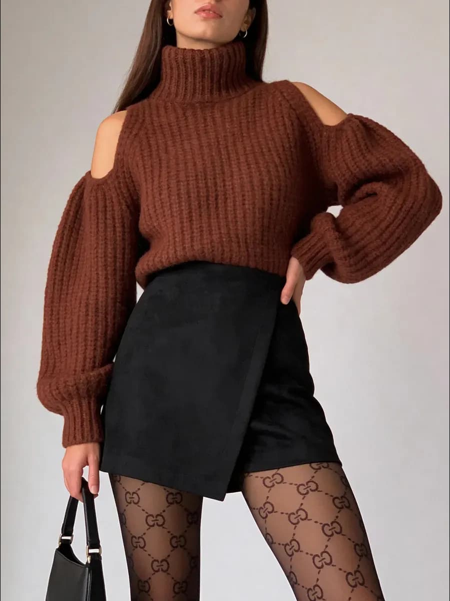 Юбка-шорты на запах мини офисная