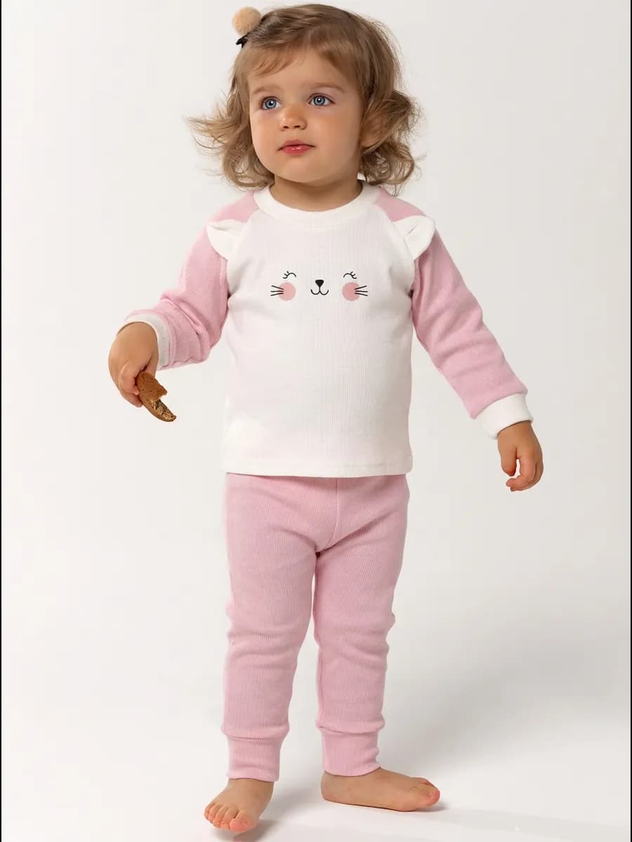 Домашний костюм лонгслив с лосинами в садик