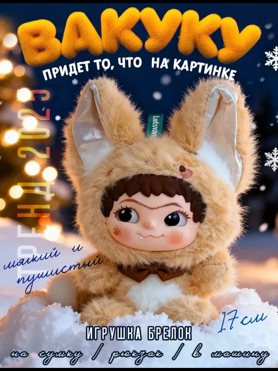 WAKUKU ВАКУКУ версия 2 мягкая игрушка брелок