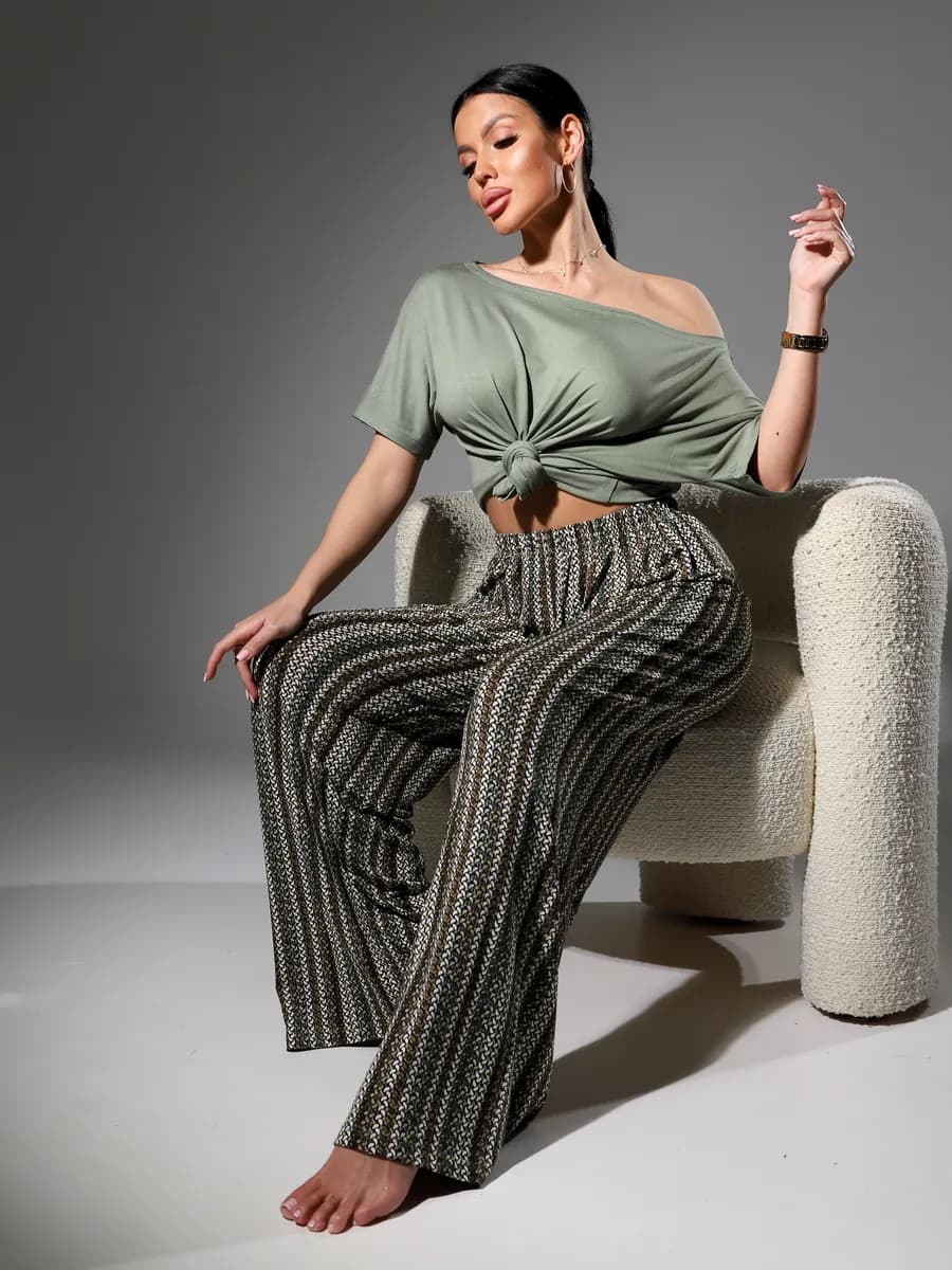 пижама большие размеры костюм домашний с брюками и футболкой