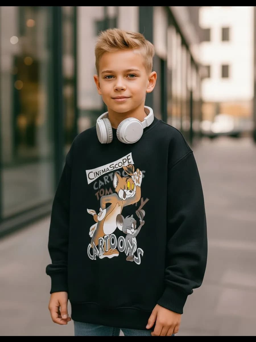 Свитшот оверсайз Tom and Jerry