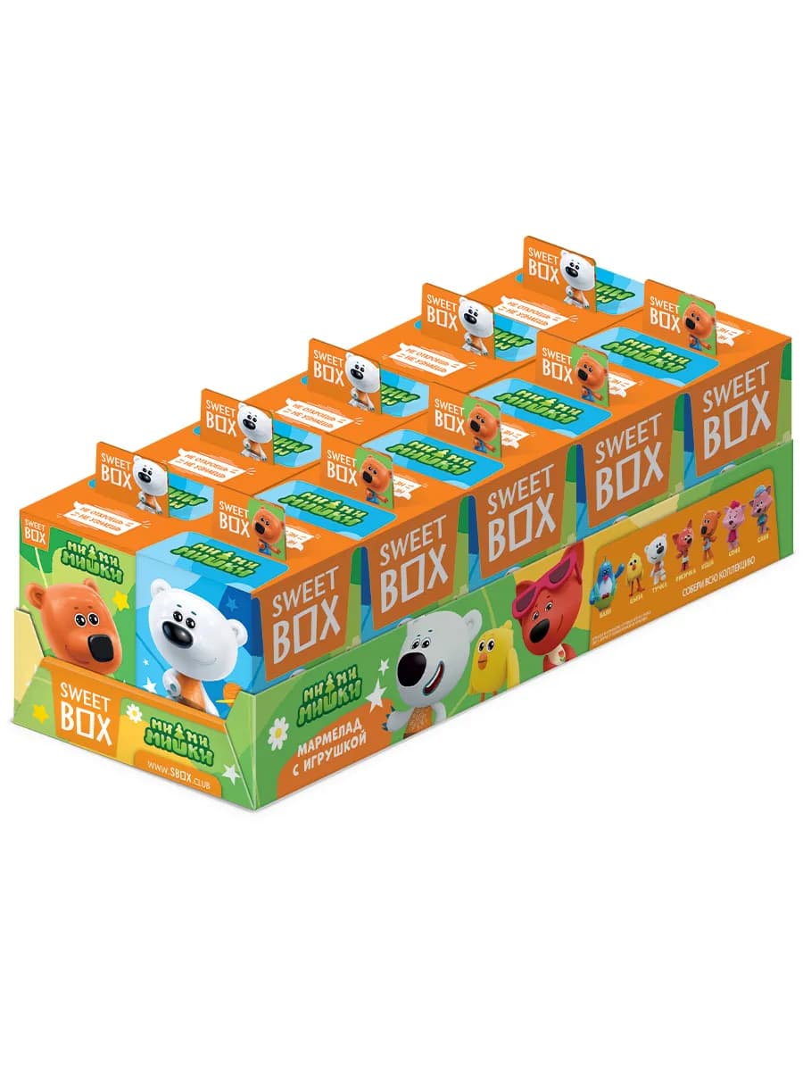 Свитбокс Ми-Ми-Мишки 6, игрушки 3Д с мармеладом, 10 шт