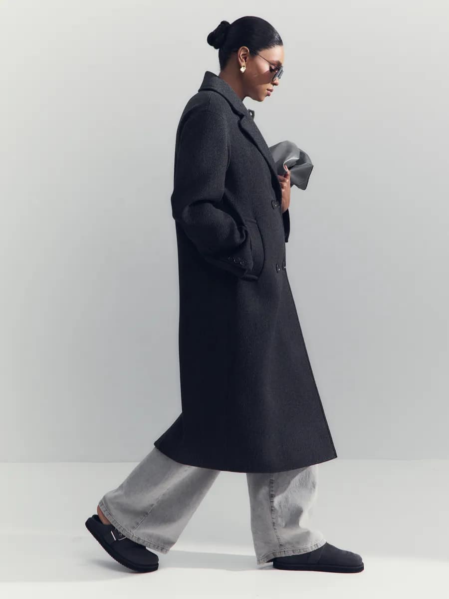 Пальто длинное демисезонное оверсайз - фото 1