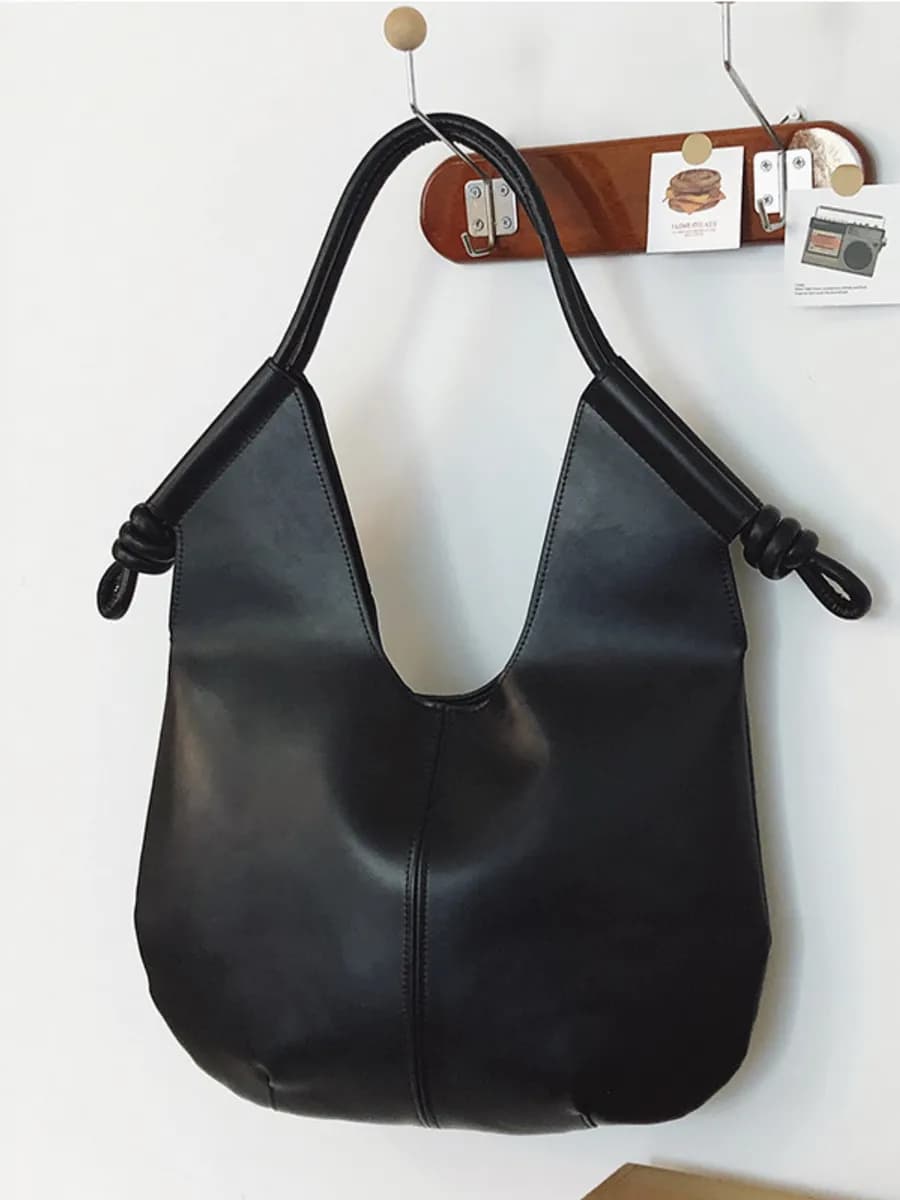 Сумка тоут на плечо черная - фото 1