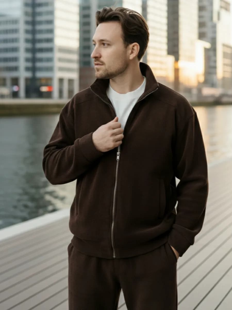 Костюм вельветовый с брюками на молнии