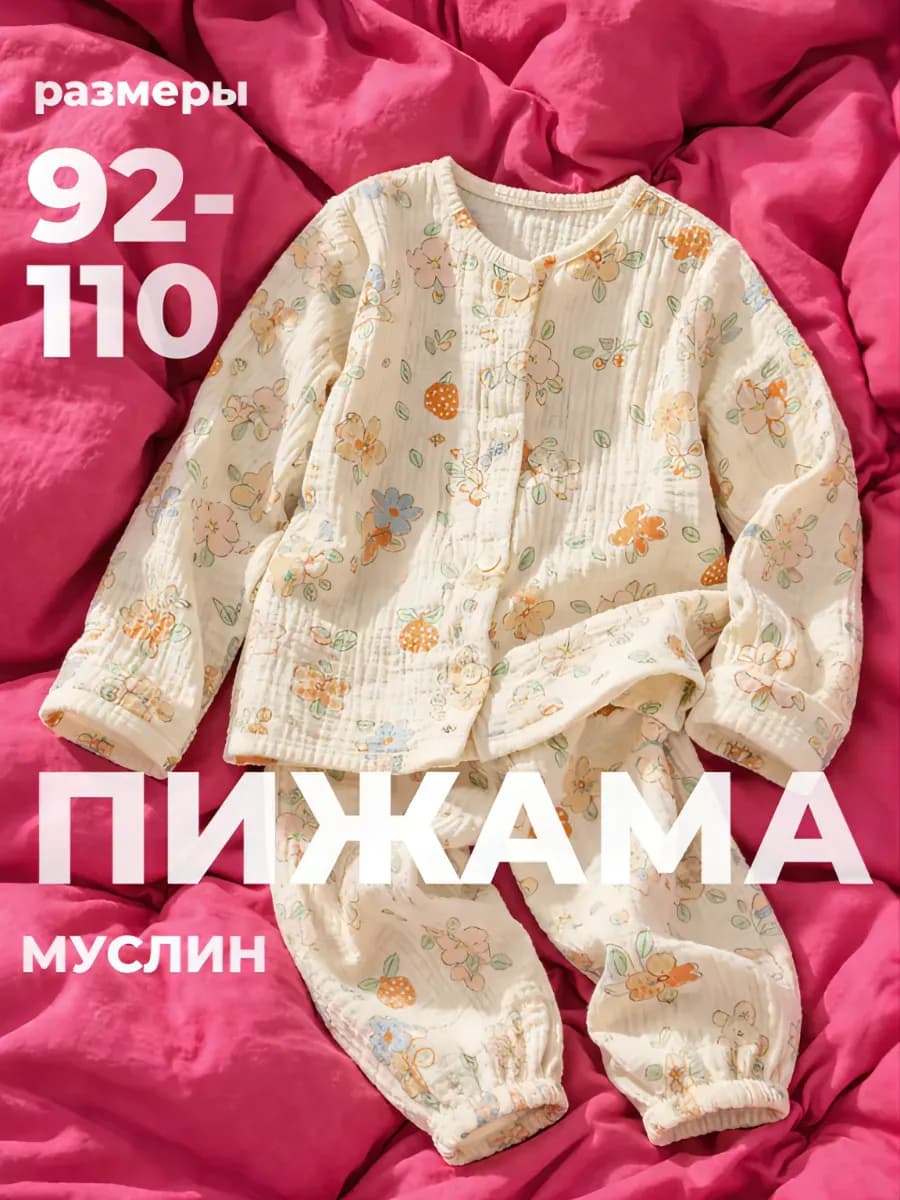 Пижама хлопковая муслиновая