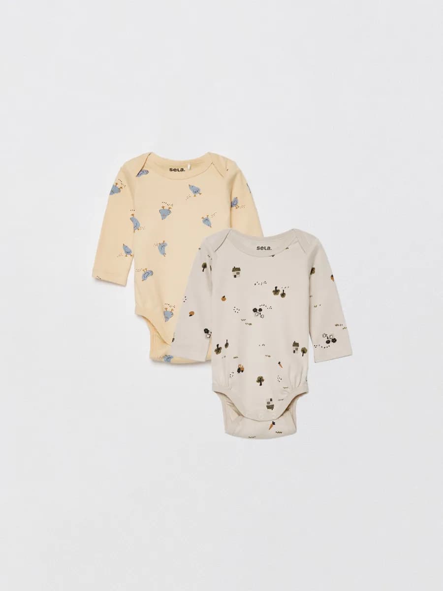 Боди с длинным рукавом в наборе из 2 шт