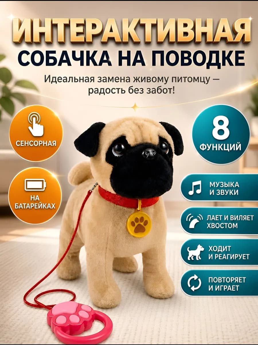 Интерактивная игрушка собака умный щенок