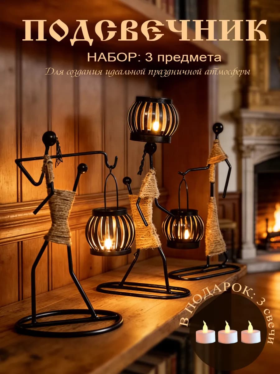 Подсвечник статуэтка для чайных свечей