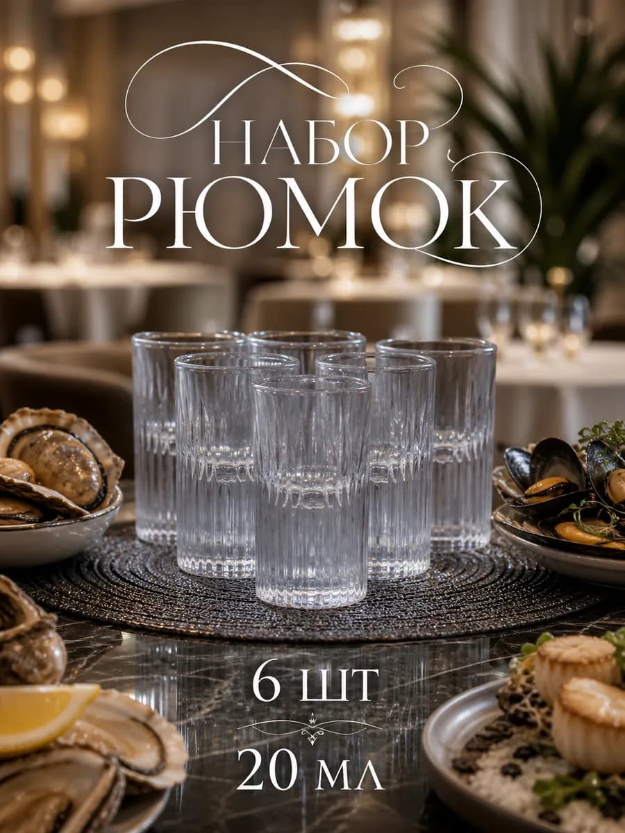 Рюмки стопки набор 6 шт