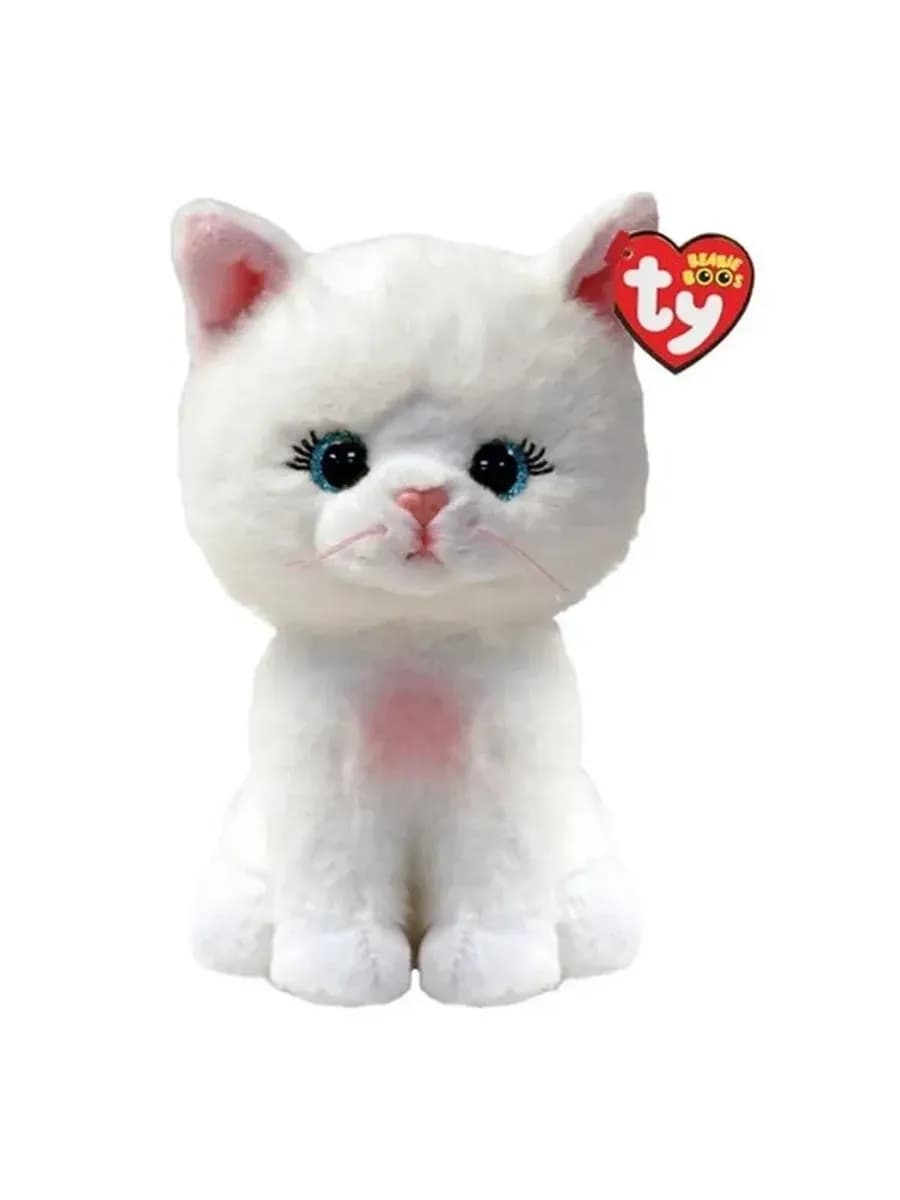 Детская мягкая игрушка Амелия Белая Кошечка, 15 см