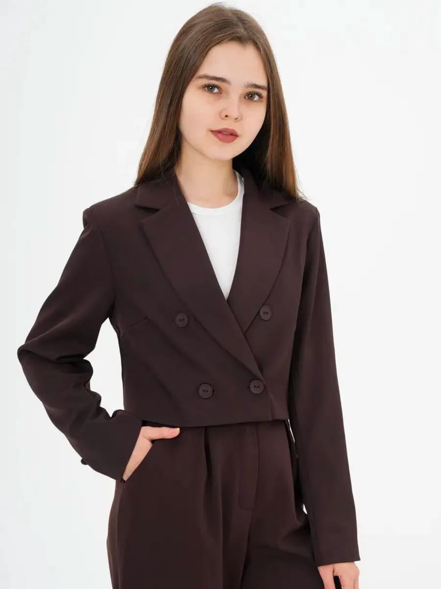 Жакет укороченный для девочки подростка