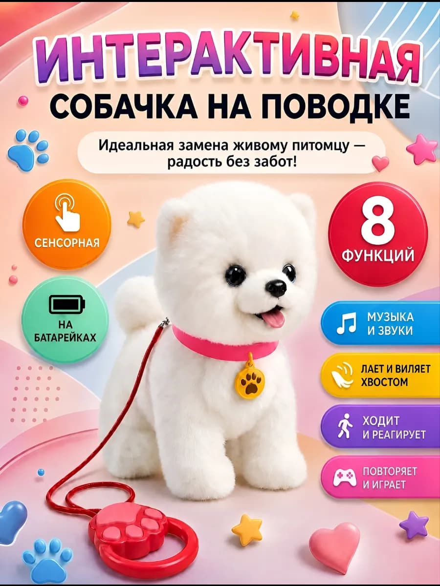 Интерактивная игрушка собака умный щенок