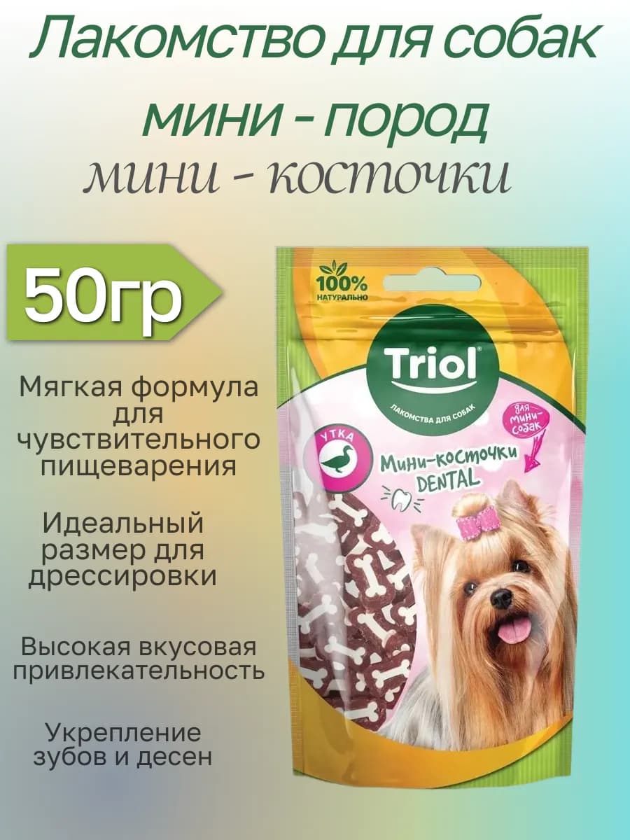 DENTAL мини-косточки из утки для собак мелких пород, 50 г