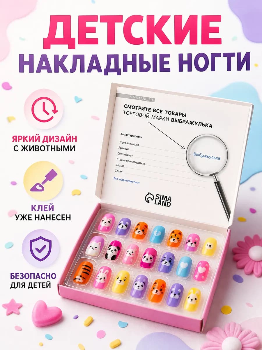Детские накладные ногти