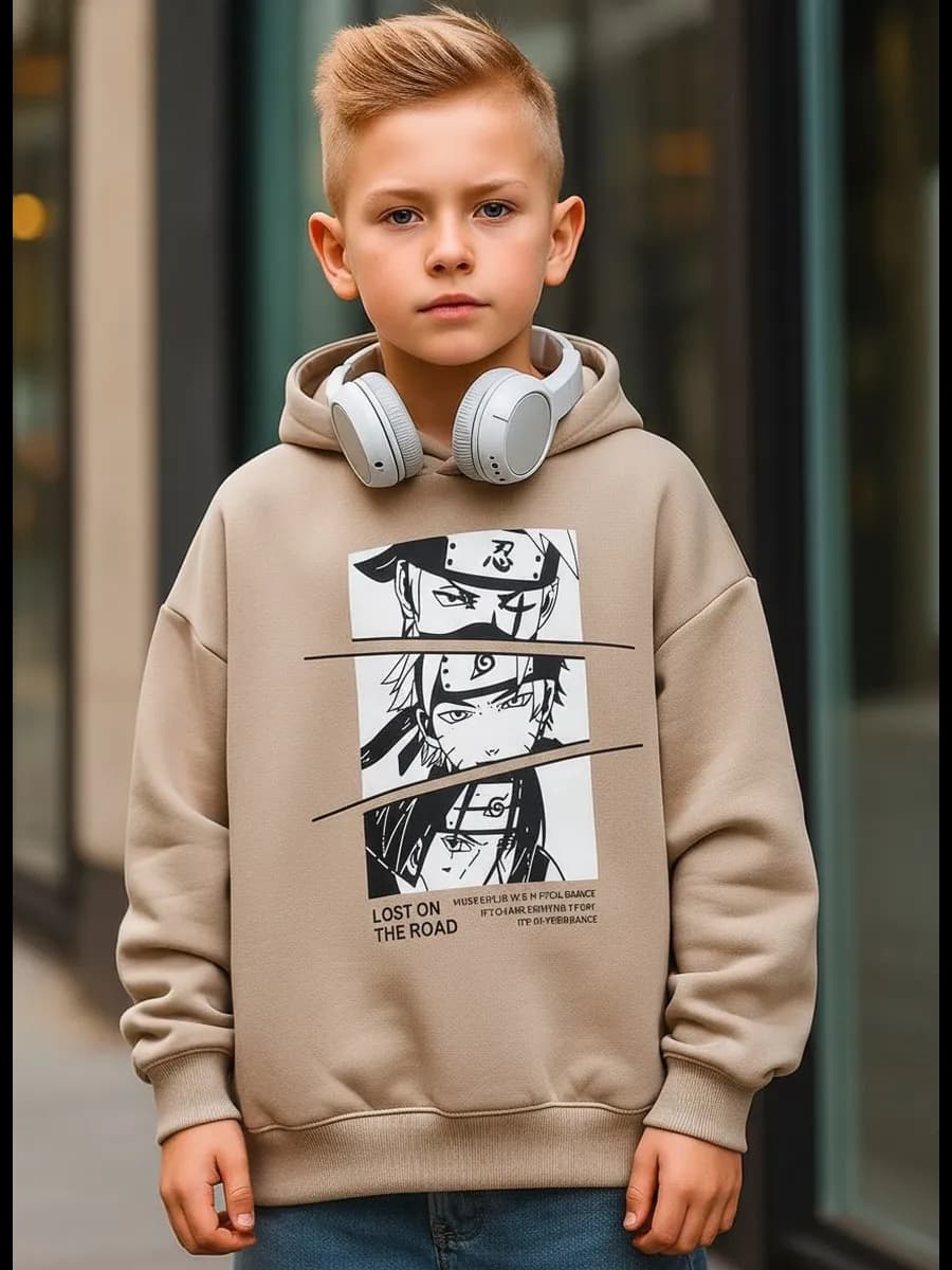 Свитшот оверсайз с принтом аниме