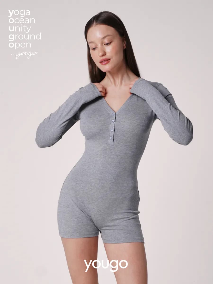 Пижама комбинезон домашний костюм с шортами - фото 1