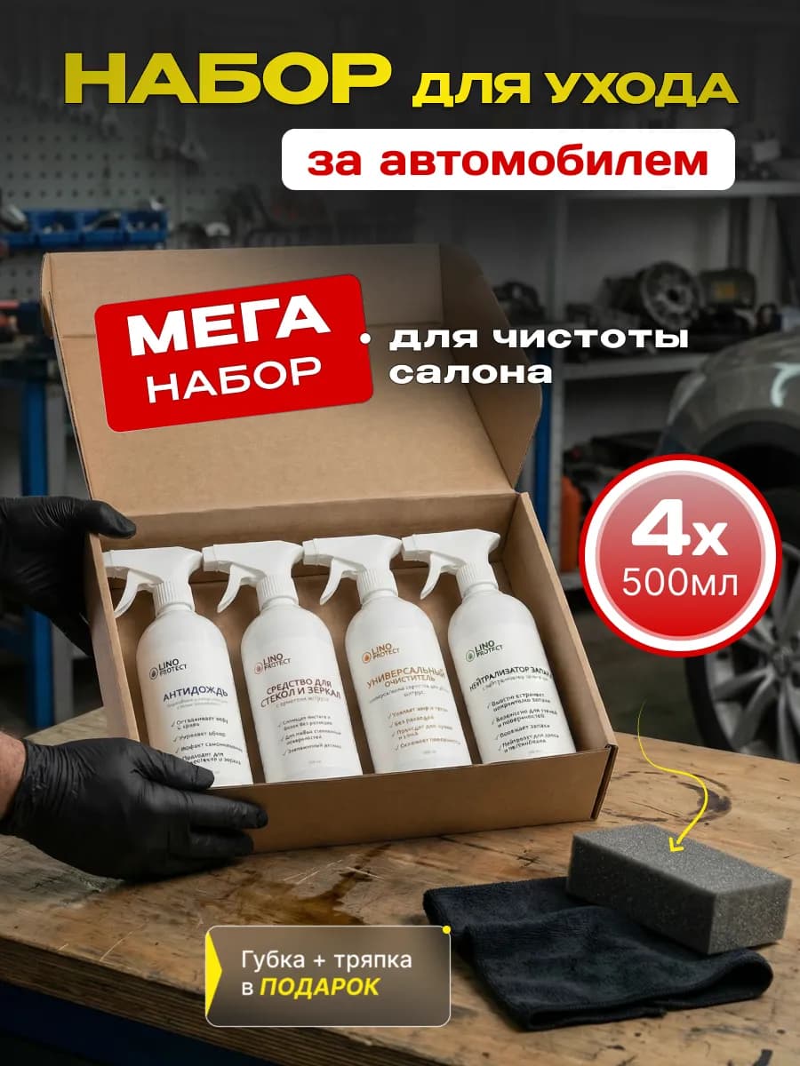 Набор автомобилиста автохимии подарочный 6 предметов