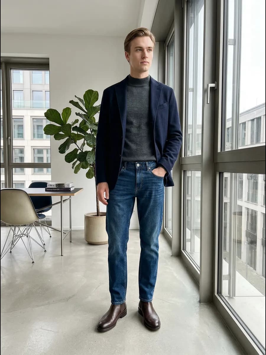 Джинсы TAPERED FIT с эффектом стирки