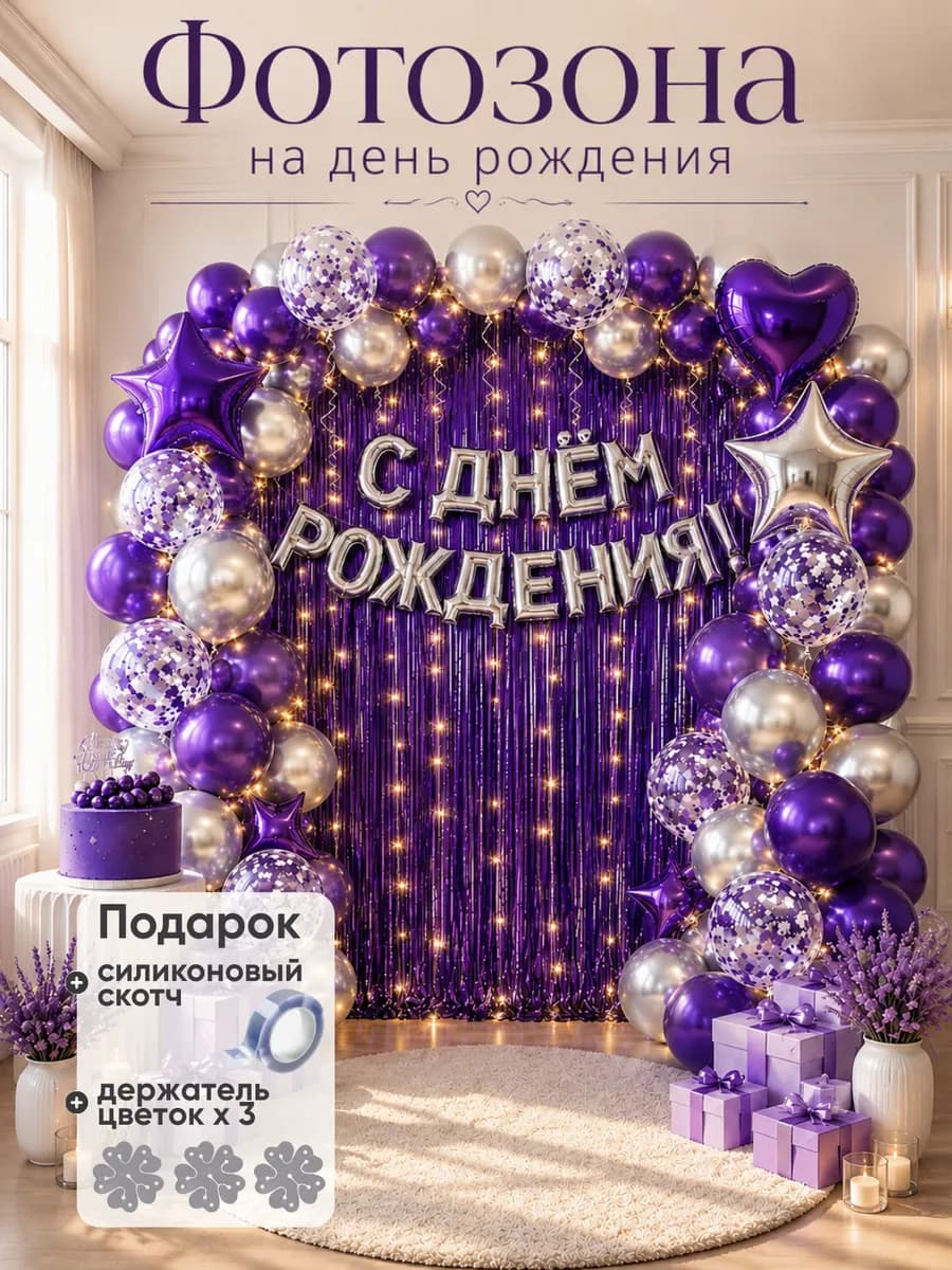 Воздушные шары на день рождения фотозона