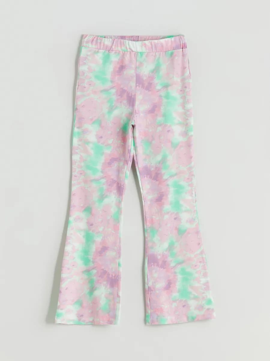 Леггинсы для девочек с эластичным поясом батик узор