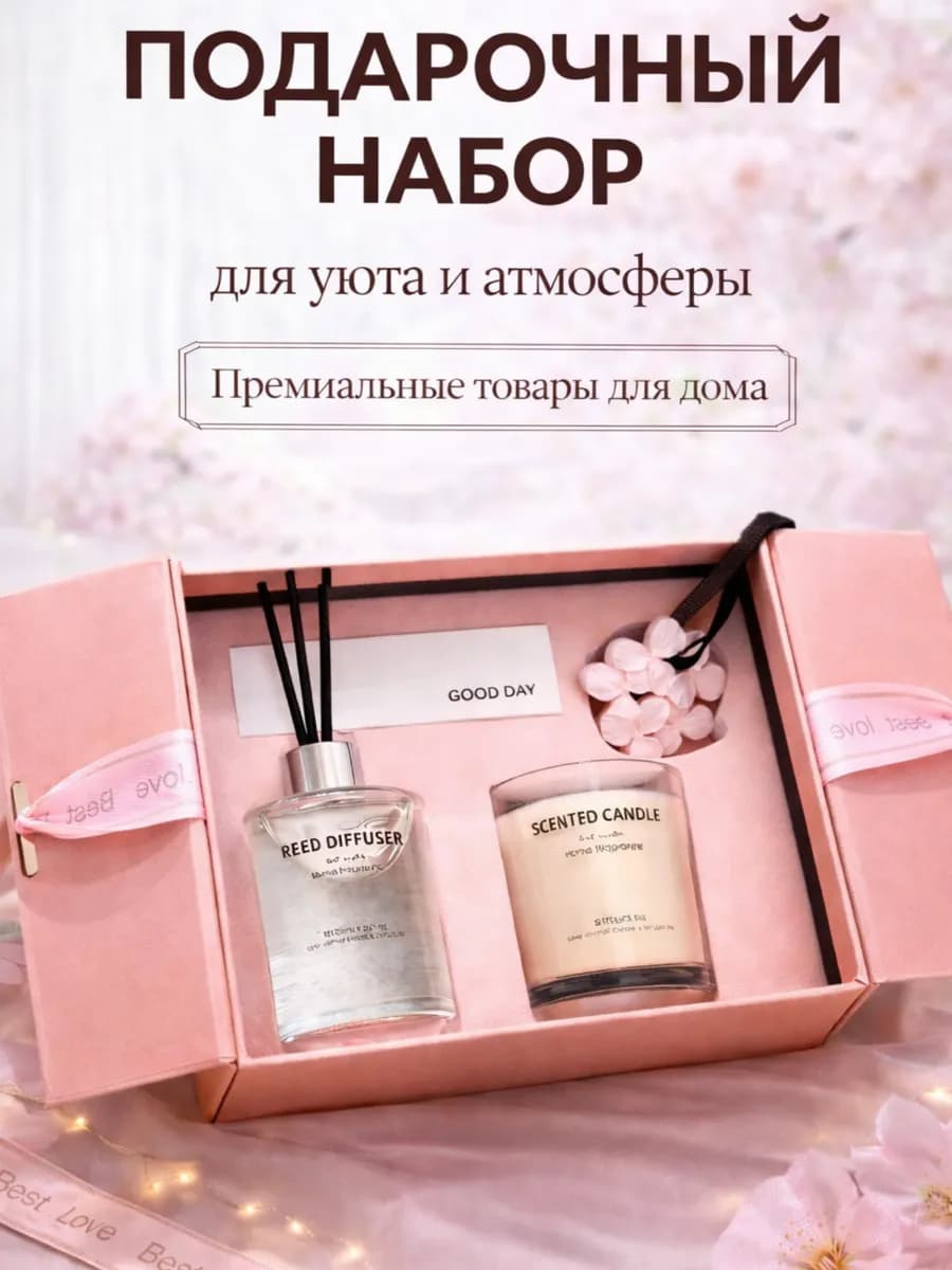 Подарочный набор ароматических свечей для дома