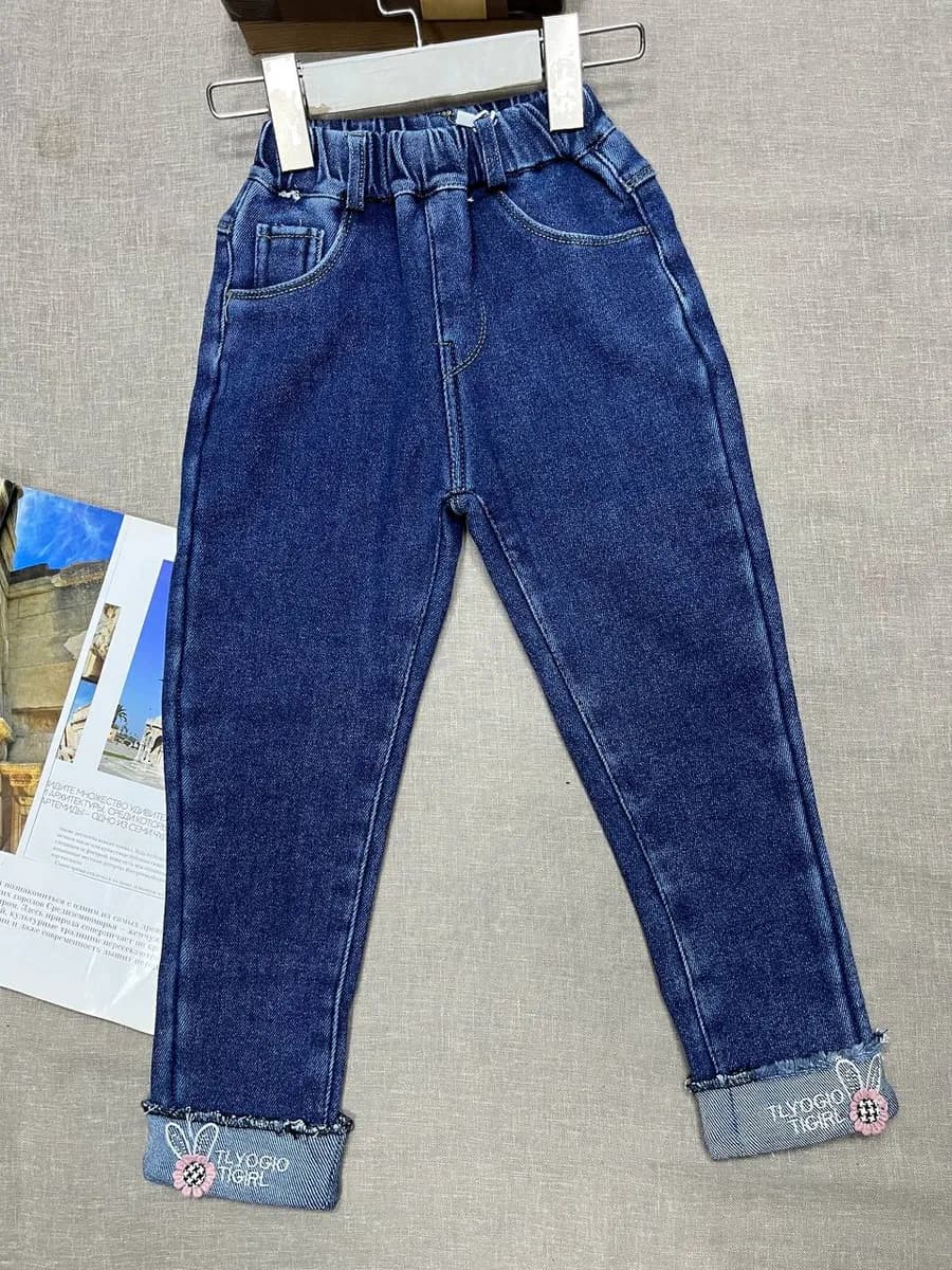 Брюки Джинсы Детский С Флисе