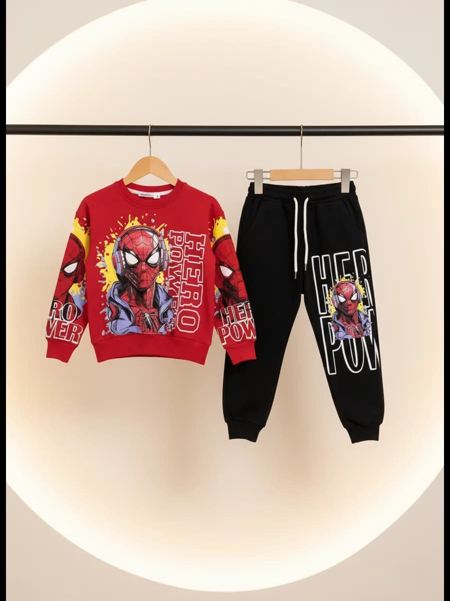 Cпортивный костюм оверсайз с принтом Spiderman