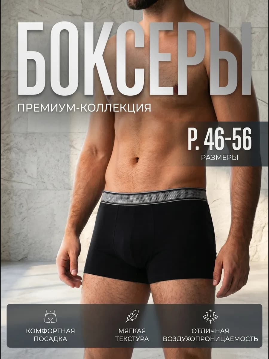 Трусы боксеры хлопок короткие