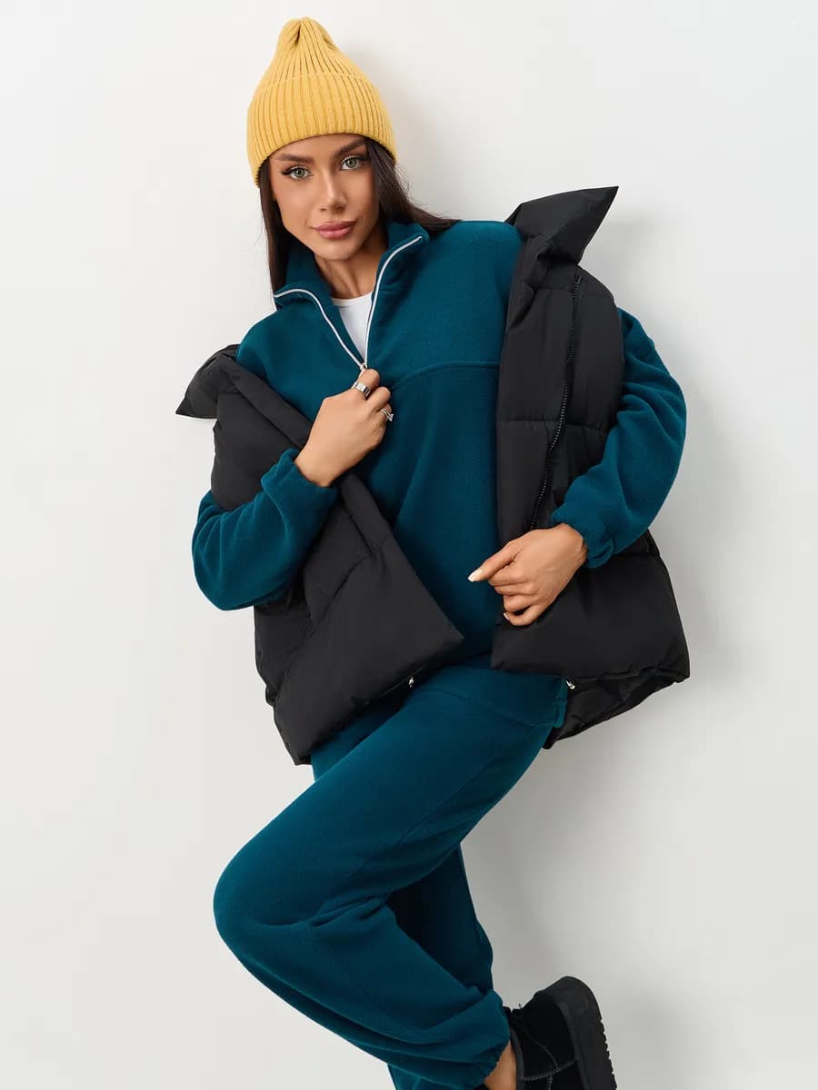 Флисовый спортивный костюм теплый