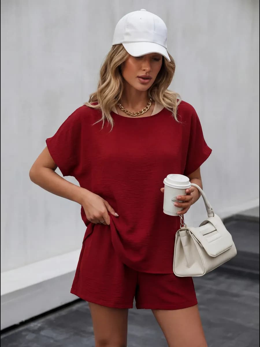 Костюм домашний с шортами летний оверсайз