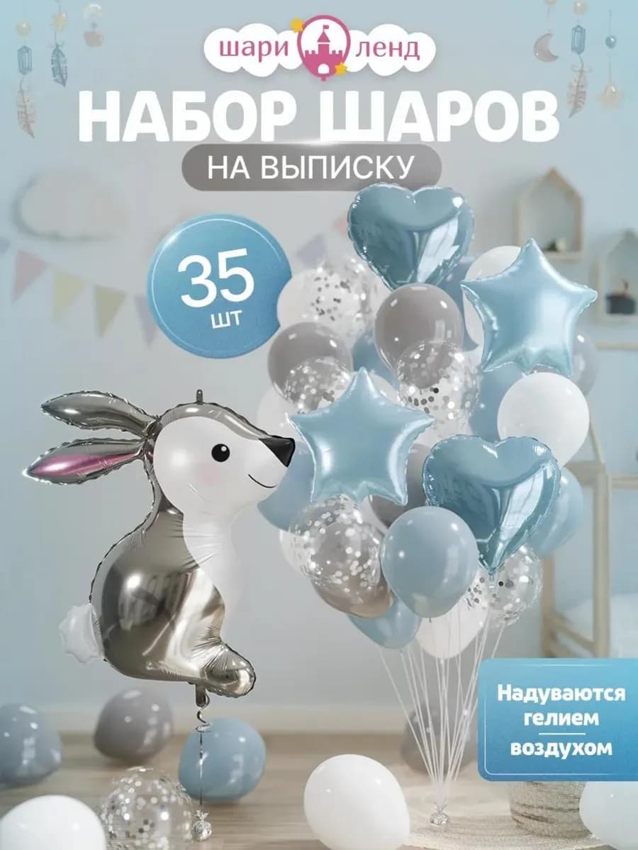 Набор шаров на выписку заяц