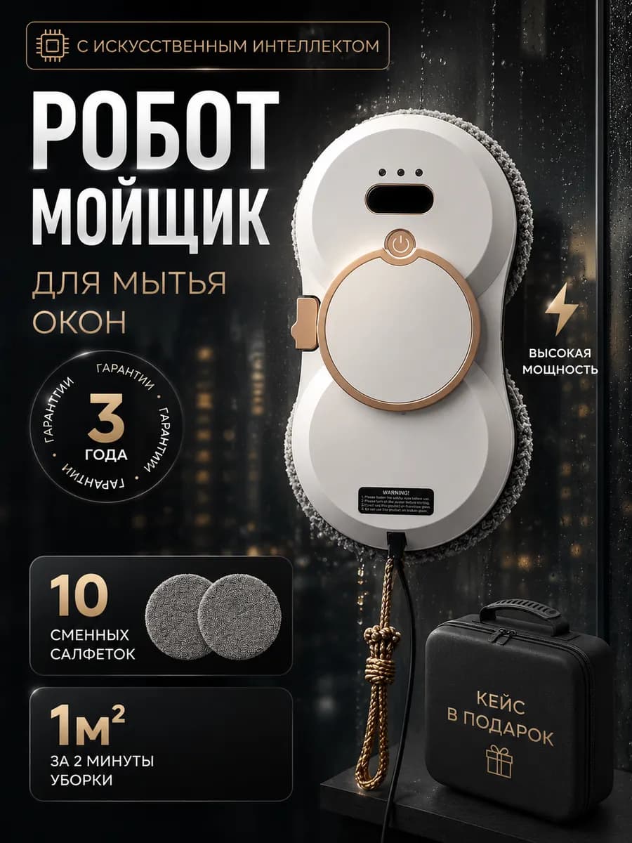 Робот мойщик окон с распылением мощный, уникальный цвет