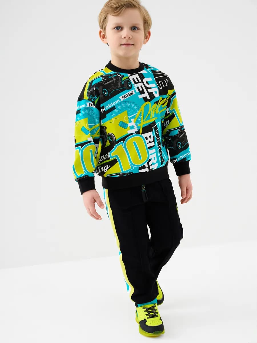 Костюм легкий хлопковый детский в садик толстовка c брюками