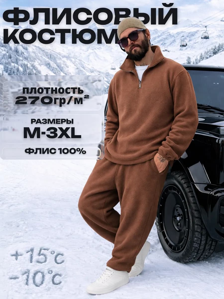 Спортивный костюм флисовый теплый