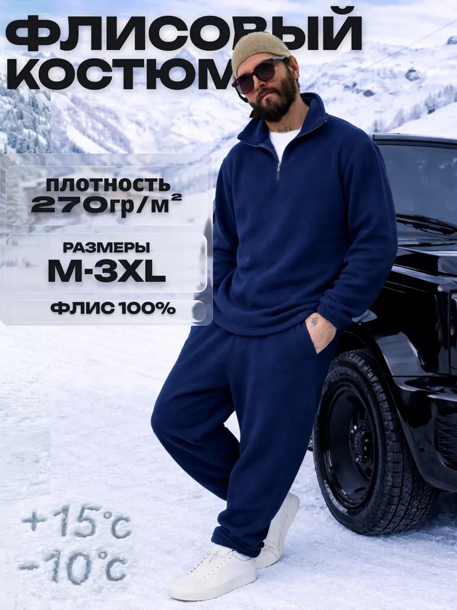 Спортивный костюм флисовый теплый
