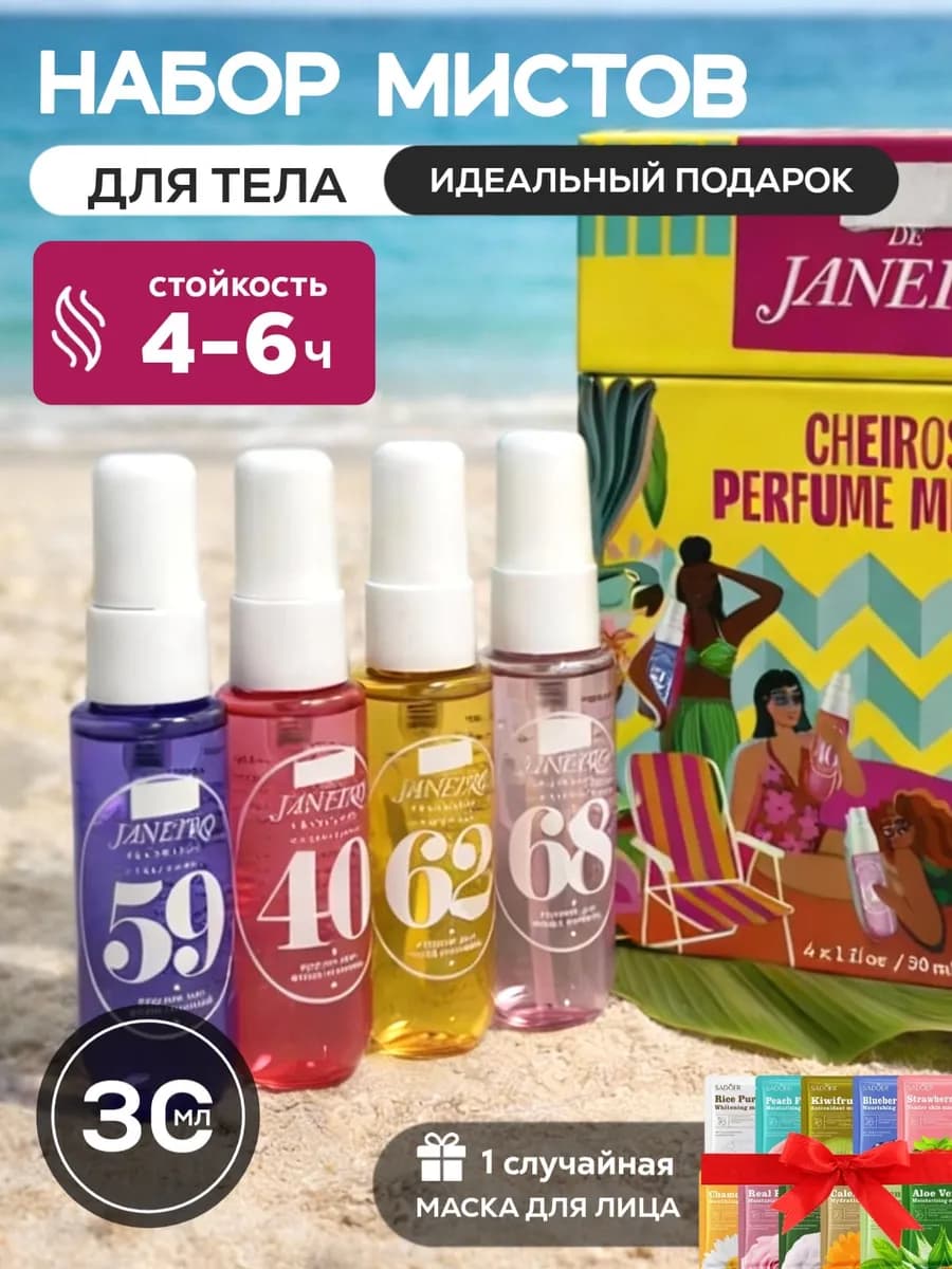 Набор парфюмированных мистов для тела в стиле Sol de Janeiro