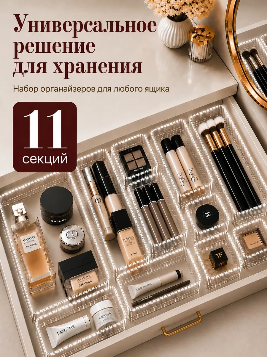Органайзер для косметики набор в ящик