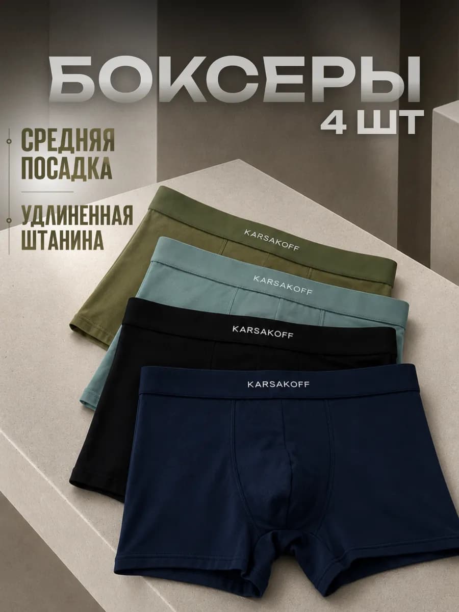 Трусы боксеры 4 шт