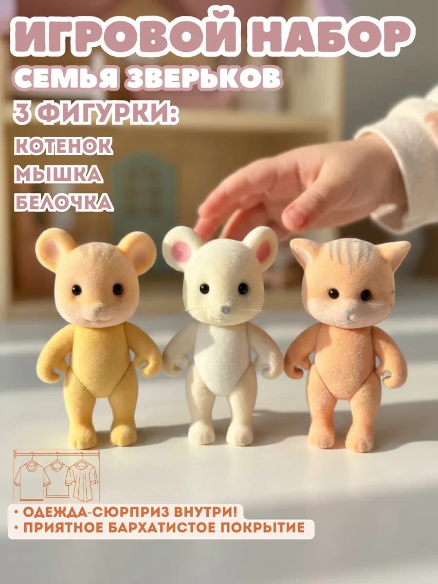 Игрушки для кукольного домика и детей