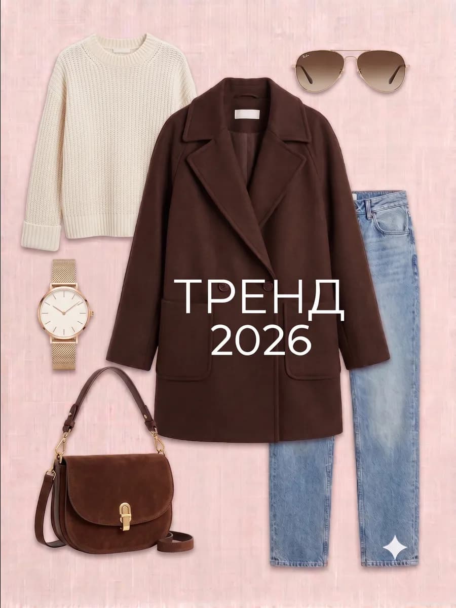 Пальто короткое оверсайз осеннее