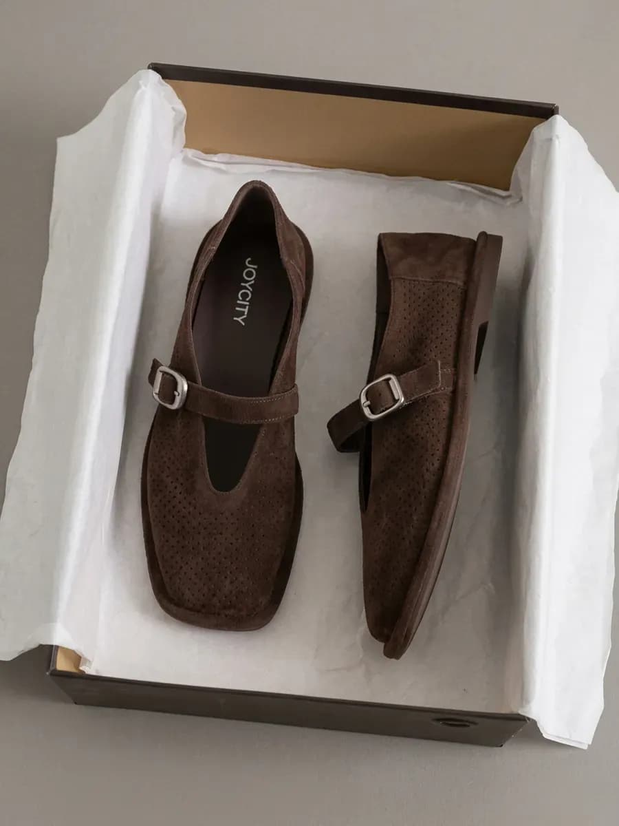 Балетки женские замшевые