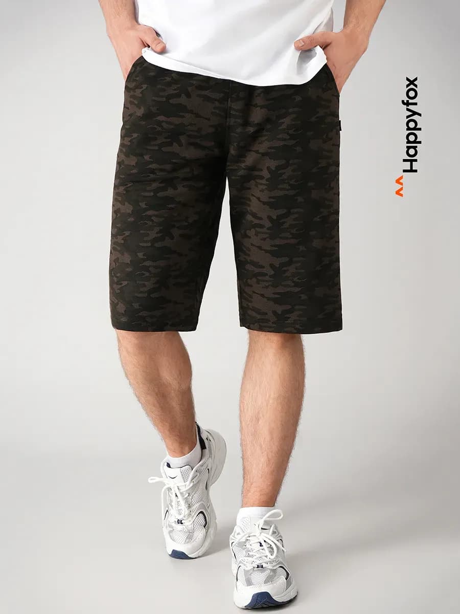 Шорты камуфляжные хлопковые из футера