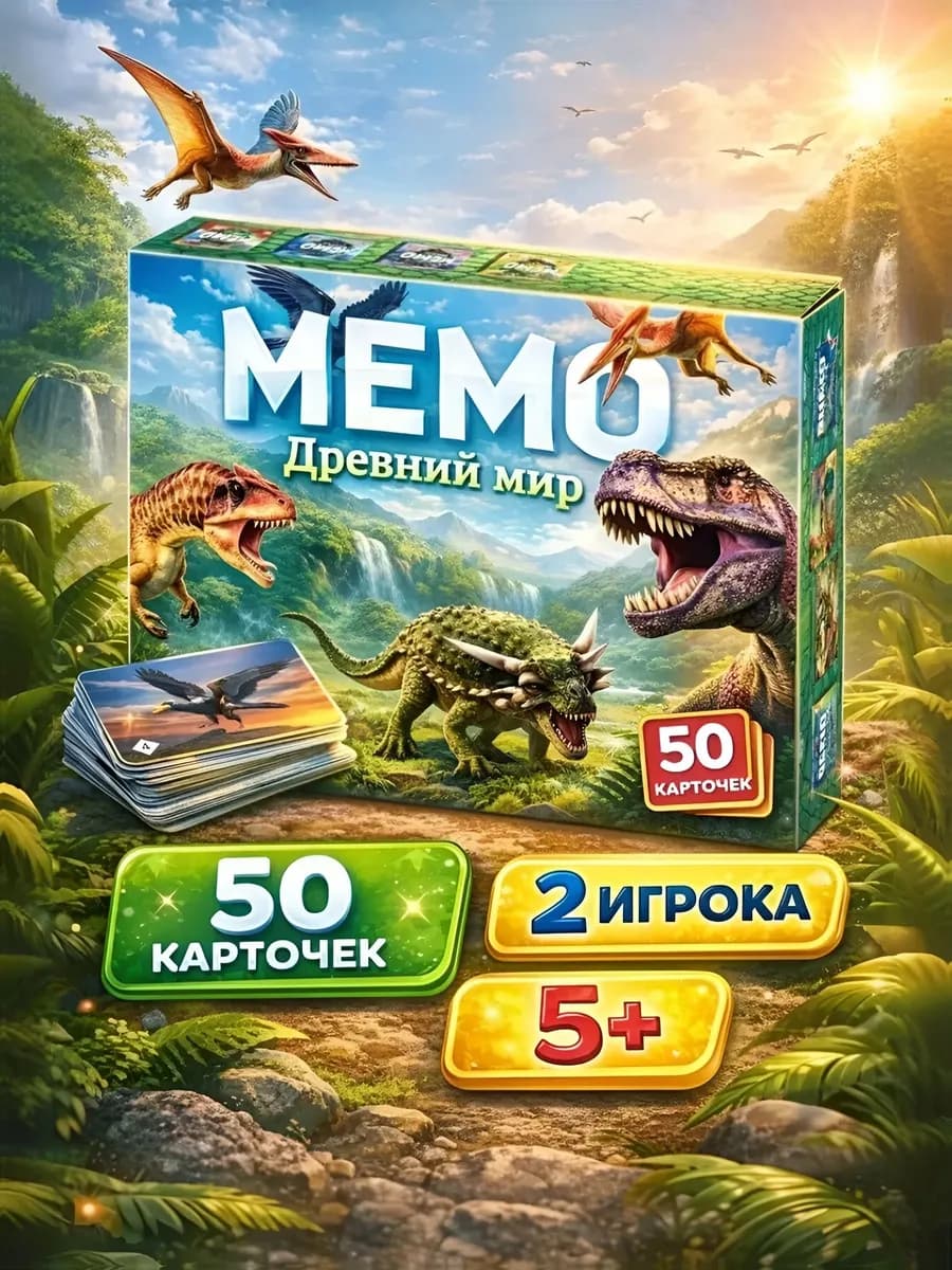 Игра детская Мемо Мир динозавров