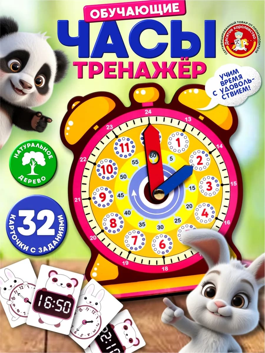 Игра развивающая "Часы" Сколько времени