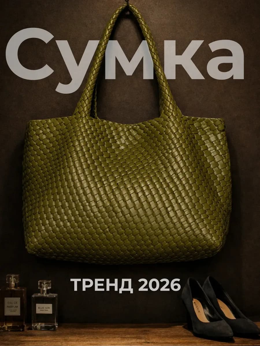 Сумка женская плетеная шоппер большая