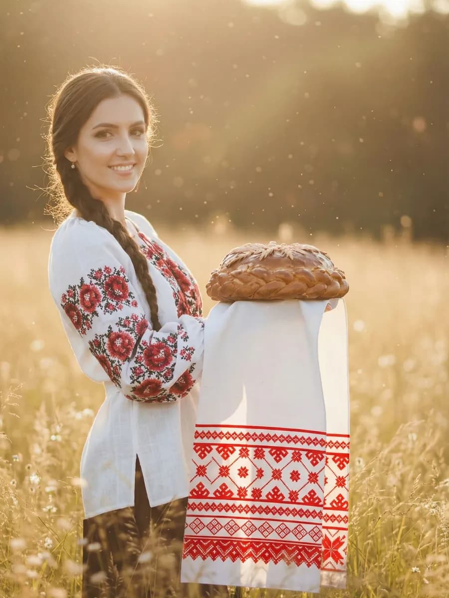 Рушник русский народный орнамент 150х36 см