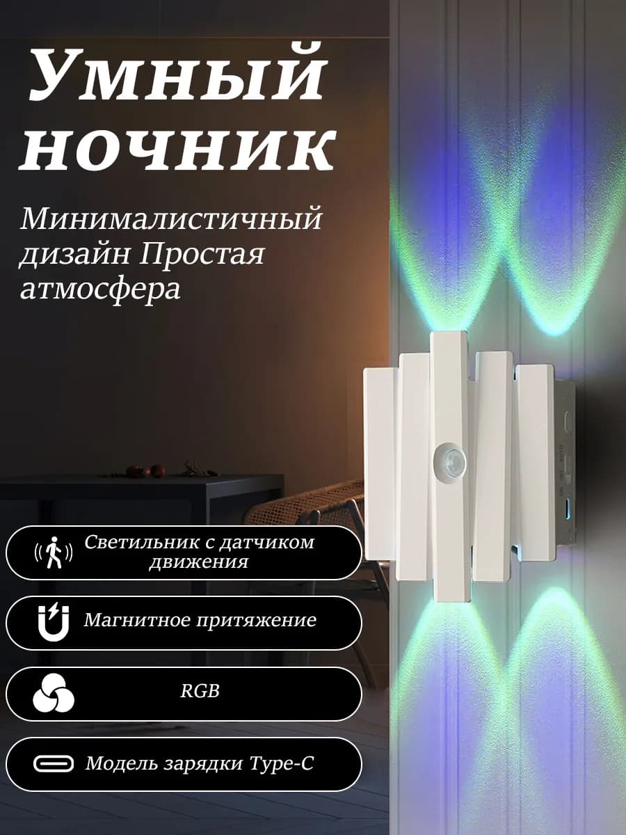 Ночник, лампа закат RGB, ночник рассвета