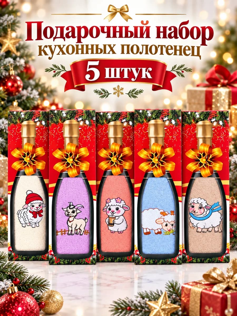 Полотенца в подарочных упаковках символ года 2027